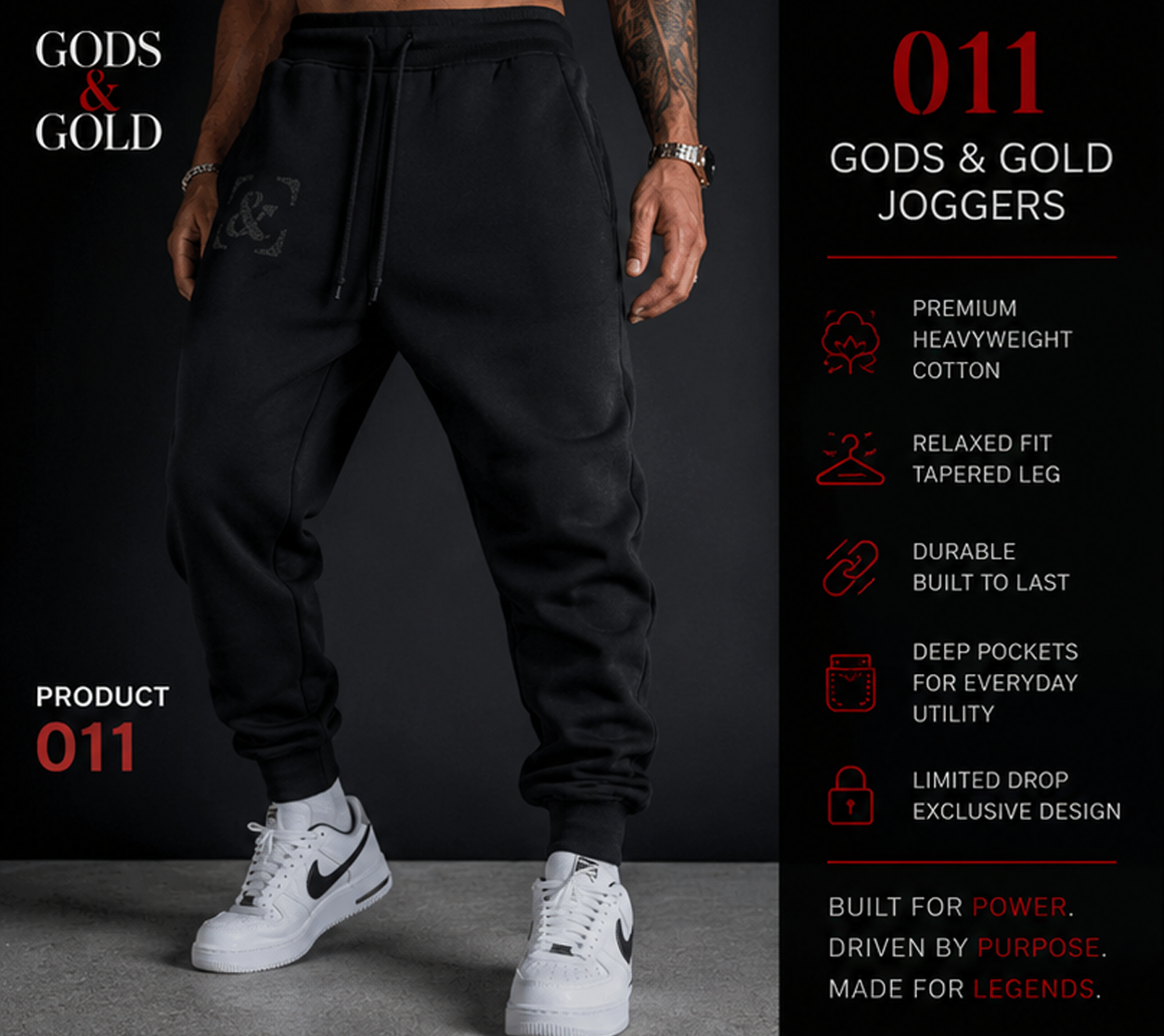Providence Embroidered Fleece Joggers – 011