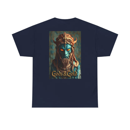 Gods & Gold Graphic Tee for Mythology Lovers, Unisex Heavy Cotton Shirt, Unique Top, Casual Wear, Gift for Comic Fans, Festival Apparel