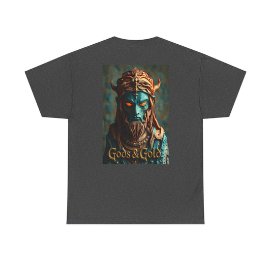 Gods & Gold Graphic Tee for Mythology Lovers, Unisex Heavy Cotton Shirt, Unique Top, Casual Wear, Gift for Comic Fans, Festival Apparel