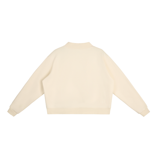 Essential Fleece Mock-Neck Crew Sweatshirt