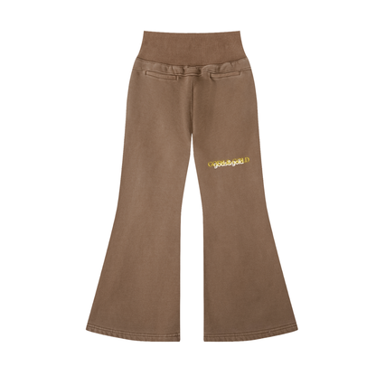 Vintage Washed Flared Fleece Pants