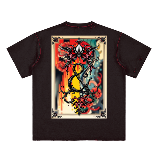 Hand-frayed Reversible T-shirt